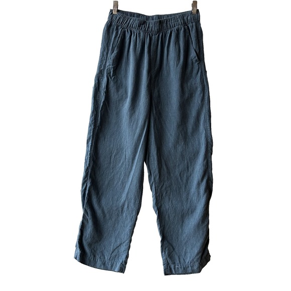 Patagonia Womens S Garden Island Hemp Pants Blue Drawstring Elastic Waist - Picture 12 of 13